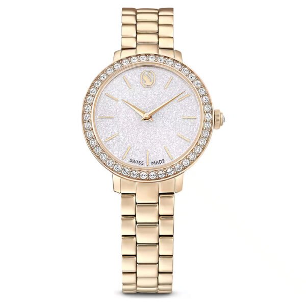 Swarovski Watch Swiss Made, Metal bracelet, Gold tone, Champagne gold-tone finish 5715026