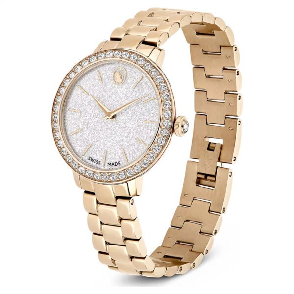 Swarovski Watch Swiss Made, Metal bracelet, Gold tone, Champagne gold-tone finish 5715026