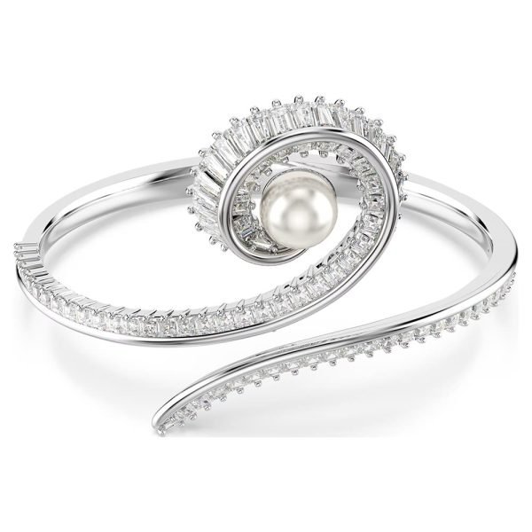 Swarovski Ariana Grande Bangle, Crystal Pearl, White