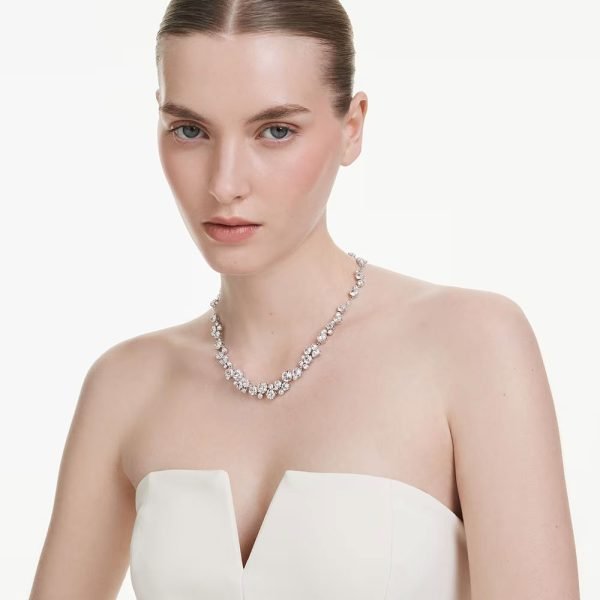 Swarovski Constella necklace Round cut, White, Rhodium plated 5722472