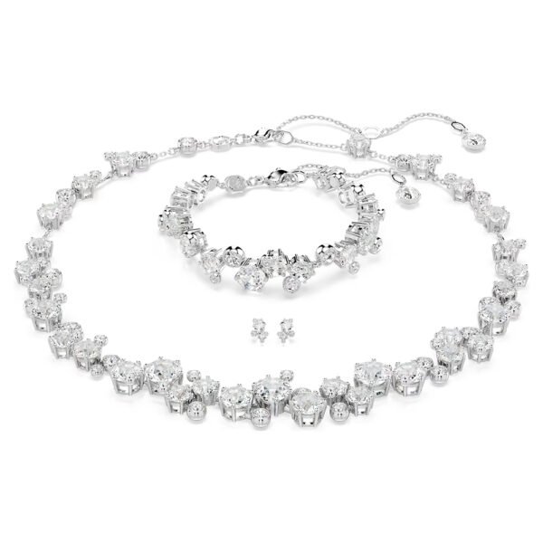 Swarovski Constella set Mixed cuts, White, Rhodium plated 5738285