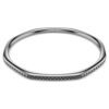 Swarovski Dextera bangle Octagon shape, Round cut, White, Ruthenium plated
