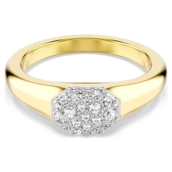 Swarovski Dextera ring Mixed cuts, White, Gold-tone plated