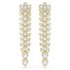 Swarovski Idyllia drop earrings Mixed cuts, Long, White, Gold-tone plated 5723138