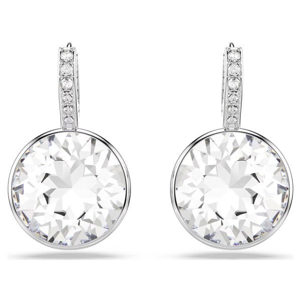 Swarovski Millenia drop earrings Round cut, White, Rhodium plated 5731149