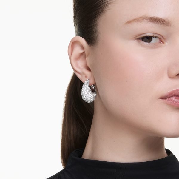 Swarovski Sublima earrings Large, White, Rhodium plated 5732281