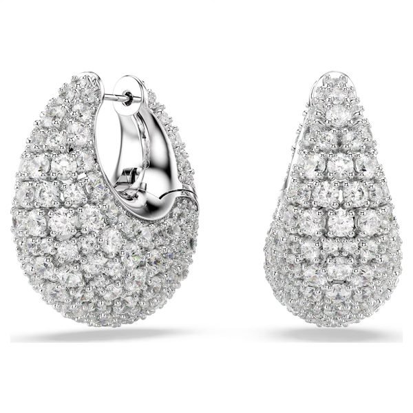 Swarovski Sublima earrings Large, White, Rhodium plated 5732281