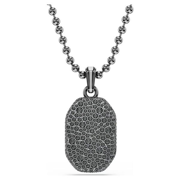 Swarovski Dextera pendant Octagon shape, Round cut, Black, Ruthenium plated 5724595