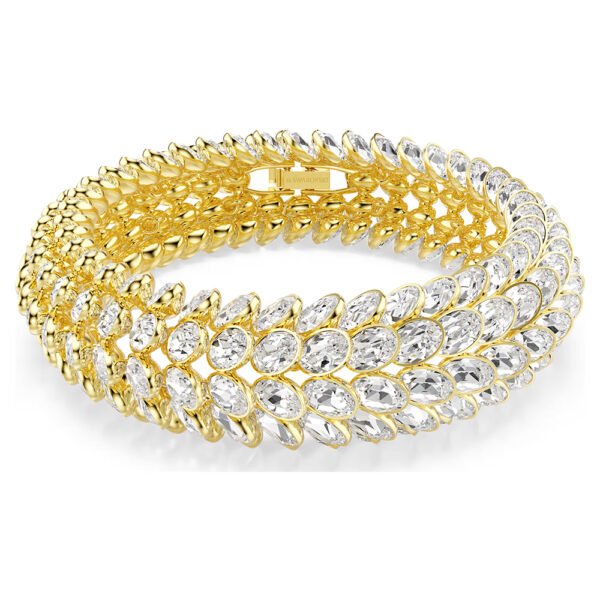 Swarovski Idyllia bracelet Oval cut, White, Gold-tone plated 5723540