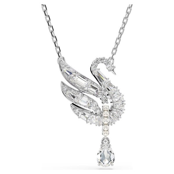 Swarovski Swan pendant Swan, White, Rhodium plated 5723387