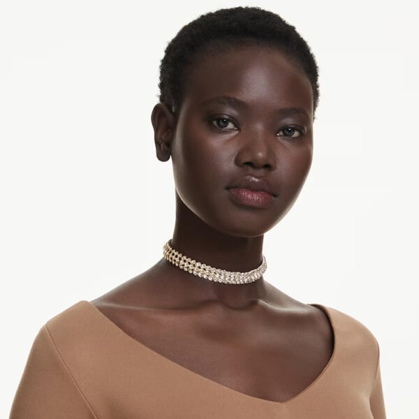 Swarovski Idyllia choker Oval cut, White, Gold-tone plated 5723541