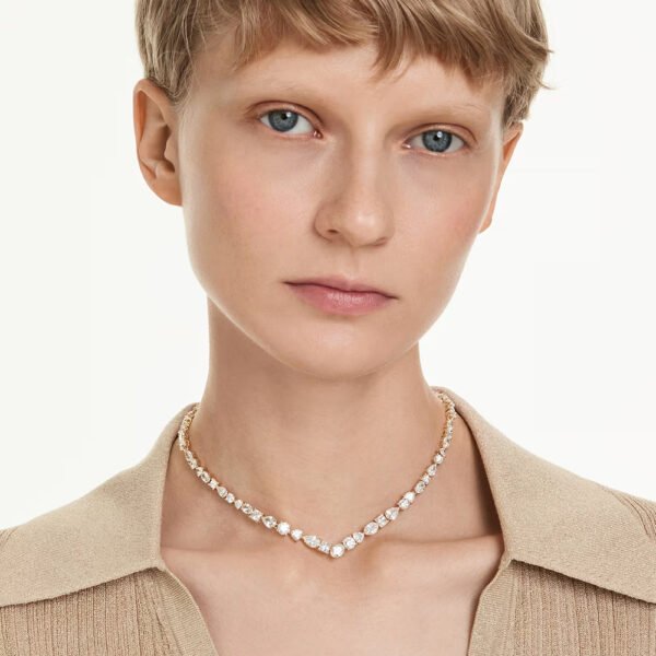Swarovski Mesmera necklace Mixed cuts, White, Gold-tone plated 5743826